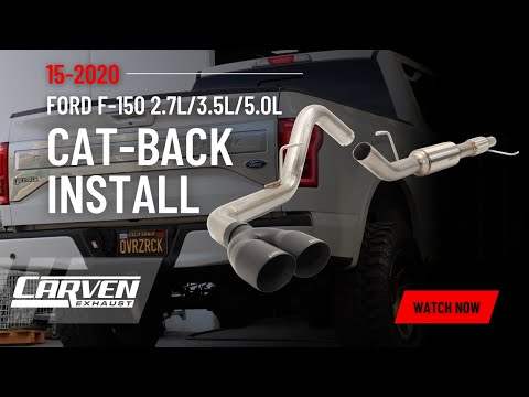 2015-2020 Ford F-150 2.7L/3.5L/5.0L Cat-Back Exhaust Install/Overview Video by Carven Exhaust #ford
