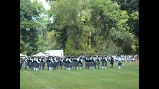 preview picture of video '2014 Ligonier Highland Games # 7 Bands leave field'
