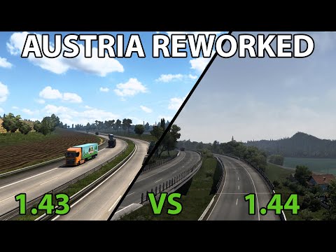 ETS2 - Austria Reworked 1.43 VS 1.44 Beta | Comparison