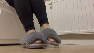 Feet in tan nylons. Lena natural