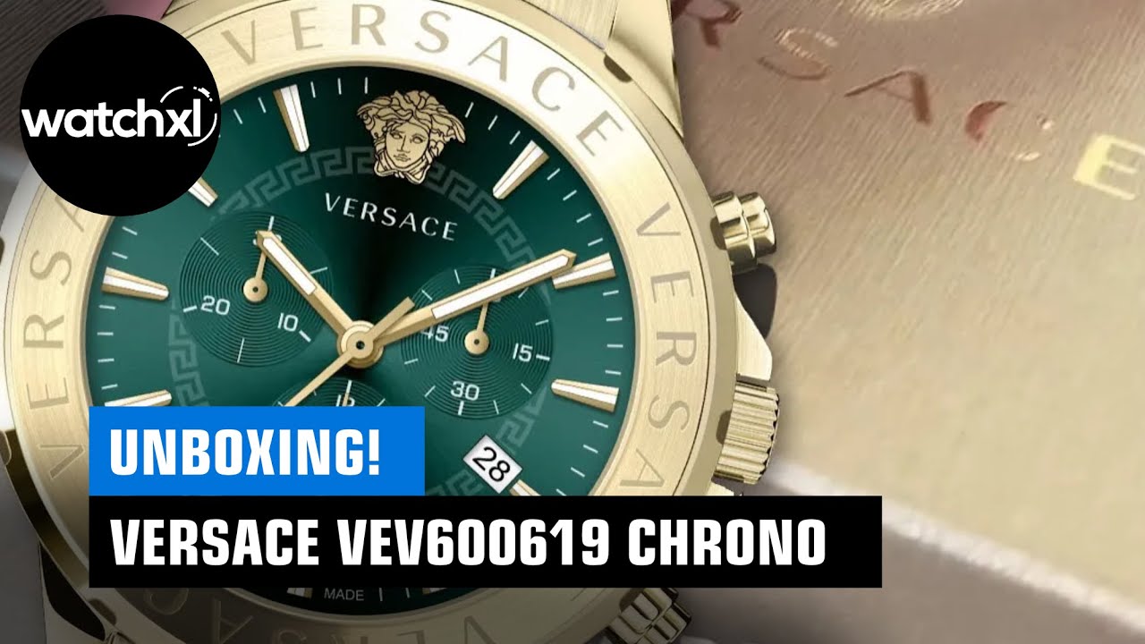 Unboxing Versace VEV600619 Chrono + setting the Chronograph