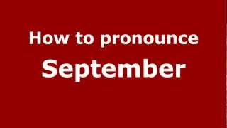How to pronounce September