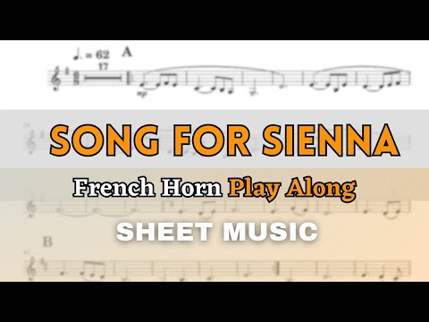 Brian Crain - Song For Sienna | French Horn Play Along (Sheet Music/Score)