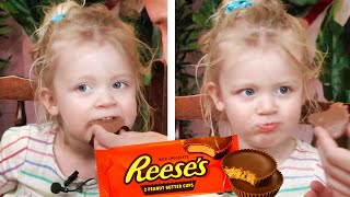Download lagu British 2 Year-Old Tries Reese's Peanut Butter Cups for the First Time!! mp3