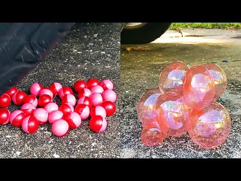 Crushing Crunchy & Soft Things by Car #2 | BATH BOMBS - FLORAL FOAMS and MORE!