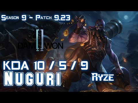 DWG Nuguri RYZE vs KENNEN Top - Patch 9.23 KR Ranked