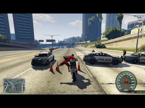RAPINA E FUGA IN HONDA XADV   Gta 5 Mod vita da Gangster S 1 #3