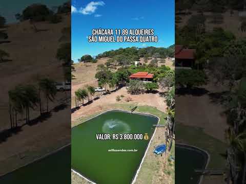 Chácara 11.89 alqueires em São Miguel Do Passa Quatro-GO  #fazendaavenda #agro