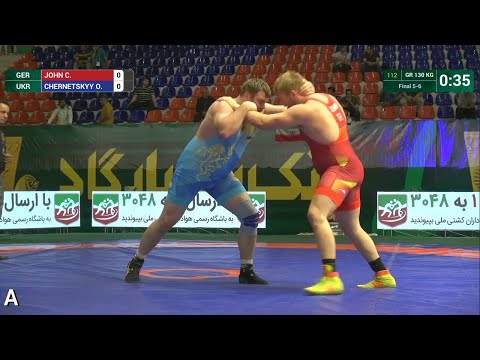 Final 5-6 GR - 130 kg: O. CHERNETSKYY (UKR) df. C. JOHN (GER) by TF, 8-0
