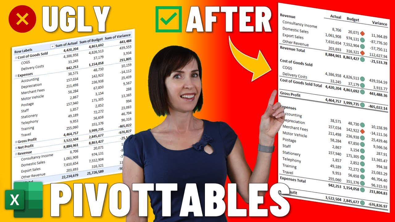 12 Pro PivotTable Formatting Tricks = No more UGLY PivotTables!