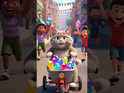 Mano Cat’s Gems Mishap! 💎🐱 Kids Rush to the Rescue! #cat #shorts #aivideo #comedy