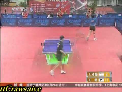 YouTube  Chinese Trials  Wang Hao vs  Wang Liqin + Ma Lin Wang Hao Spirit=Back