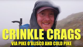Crinkle Crags in the rain! Pike O' Blisco and Cold Pike (a 3 Wainwright walk) Lake District Walks