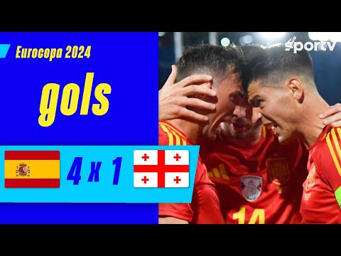 Gols e lances de Espanha x Geórgia