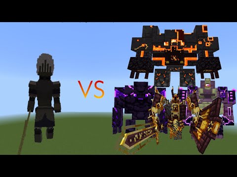 Nameless King vs L Ender Cataclysm Bosses - Minecraft Mob Battle
