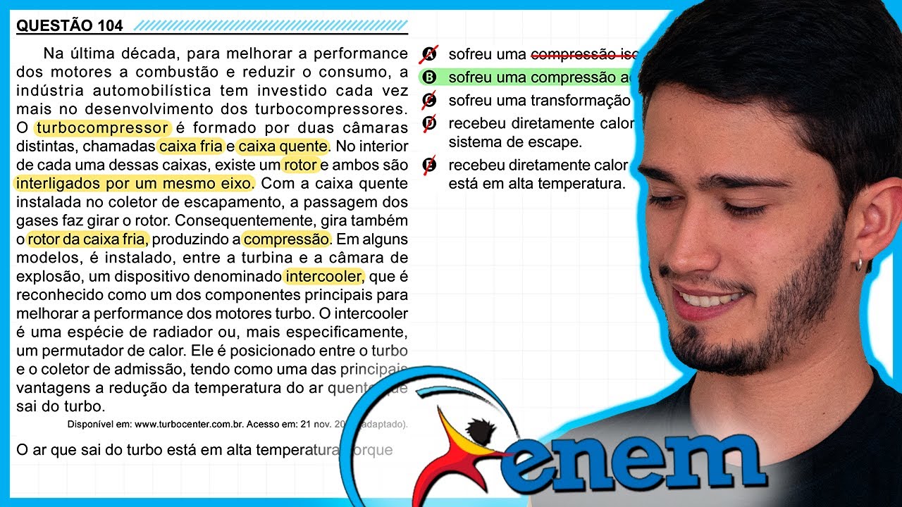 ENEM 2023 PPL - Na última década, para melhorar a performance dos motores a combustão e reduzir o co