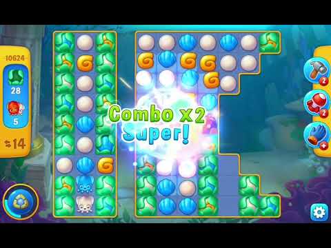 Fishdom Easy Level 10624 (with ingame lightning and bomb boosters) @choraelmin