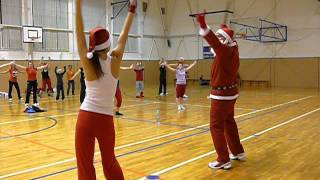 Merry christmas everyone Zumba Christmas party with santa