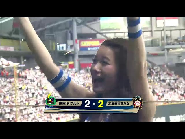 2回裏 続いた!! ファイターズ・大野 タイムリー2ベースで同点に追いつく!! 2014/6/14 F-S