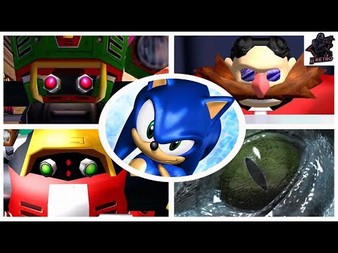 Sonic Adventure DX - All Bosses with Cutscenes + Ending (NO DAMAGE)
