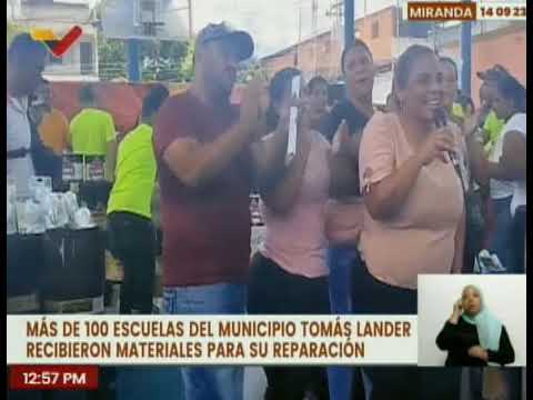 Miranda | Entregan materiales a más de 100 escuelas del mcpio. Tomás Lander para su restauración