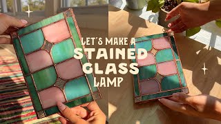 first time making a stained glass lamp 💫