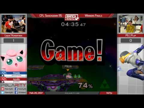 CFL Smackdown 115 Melee - Liquid`Hungrybox (Puff) vs PG Plup (Sheik) - Winners Finals