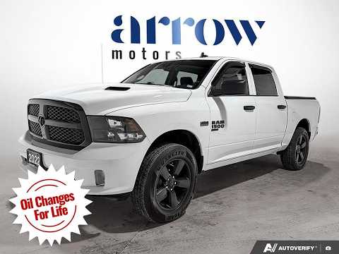 2022 Ram 1500 Classic Express 4x4 Crew Cab 5'7" Box in White for sale at Arrow Motors in Aylmer, ON