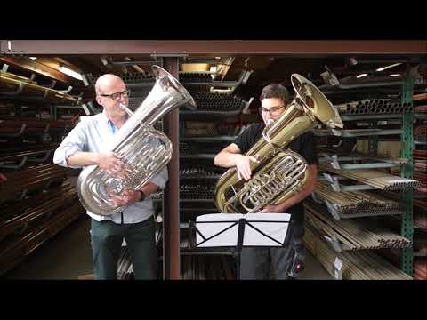 Øystein Baadsvik and Matthias Hoffmann at Miraphone