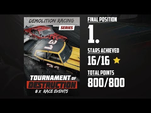 WRECKFEST Walkthrough Gameplay Part 58 - TOURNAMENT OF DESTRUCTION