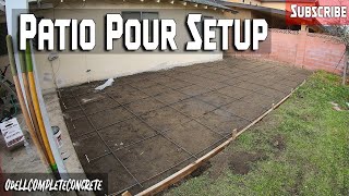 How to Setup & Pour a Backyard Concrete Patio Part 1