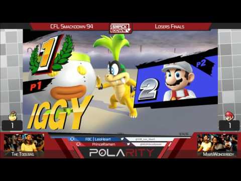 CFL Smackdown 94 WiiU Arcadian - MarsWonderBoy (Mario) vs The Toolbag (Bowser Jr) - Losers Finals