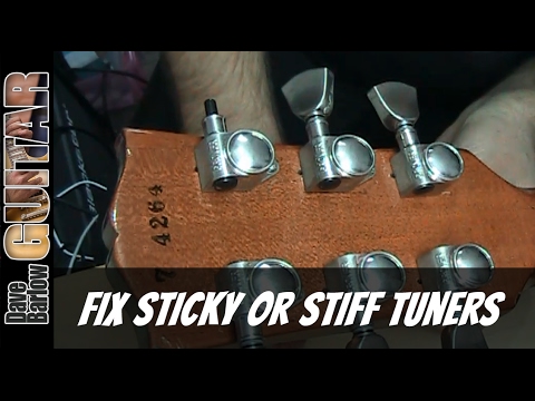 Quick fix on sticky, stiff or notchy tuners, including Grovers