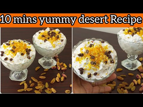 Dessert Recipe|No need to cook and bake just ready in 15 mins |creamy crunch easy dessert Recipe