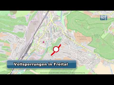 Vollsperrung: Straßenbau in Freital