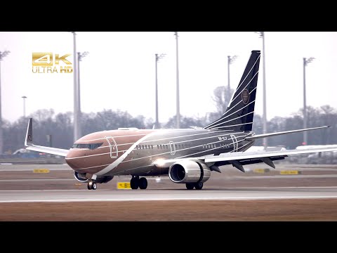 Boeing 737-7BC BBJ from Air X Charter 9H-ELF arrival at Munich Airport MUC EDDM #siko25 #msc2025