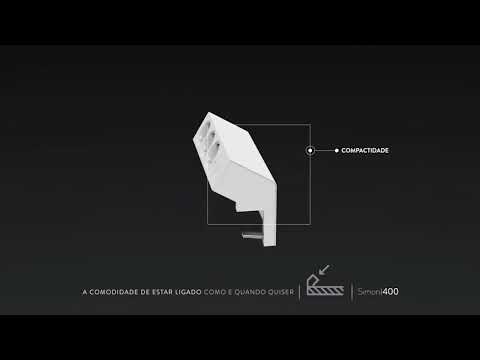 Instalação Simon 400 sobre a mesa
