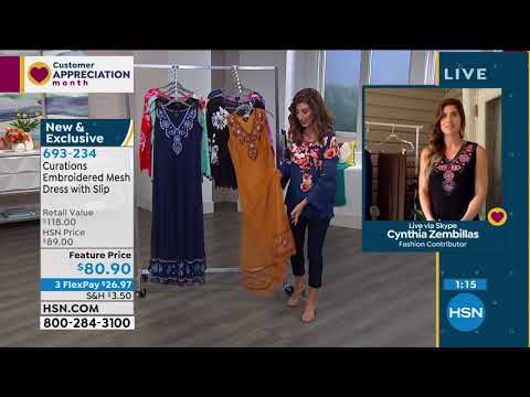 Curations Embroidered Mesh Dress with Slip