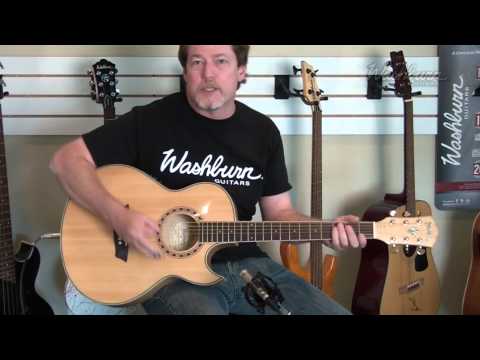 Видео-обзор товара Электроакустическая гитара Washburn EA40SCE
