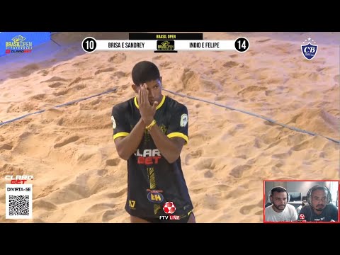 ELIMINATION ROUND - Brisa and Sandrey vs. Índio and Felipe - Brazil Open Footvolley Tournament - ...