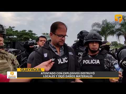 Atentado con explosivos destruyó locales y dejó daños materiales