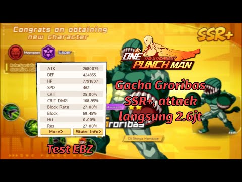Gacha Groribas SSR+ di akun 100 Juta! Bagus? - One Punch Man The Strongest Indonesia