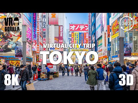 Tokyo, Japan Guided Tour in 360 VR (teaser) - Virtual City Trip -  8K 360 3D