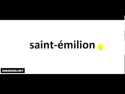How To Pronounce French Wine #  saint émilion