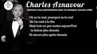 Charles Aznavour   Les deux guitares   Paroles Lyrics