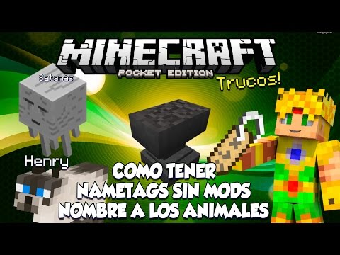 Trucos Minecraft PE 0.15.0 - COMO TENER NAME TAGS - PONERLE NOMBRE A LOS ANIMALES SIN MODS! Video