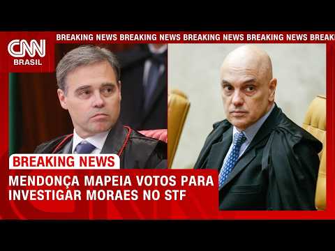 Mendonça já mapeia votos para abertura de investigação contra Moraes no STF | LIVE CNN