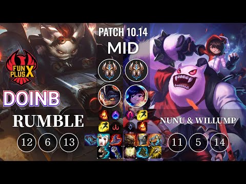 FPX Doinb Rumble vs Nunu & Willump Mid - KR Patch 10.14