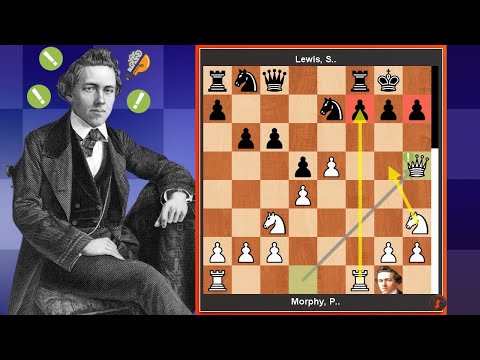 Paul Morphy vs Samuel Lewis, Philadelphia  1859