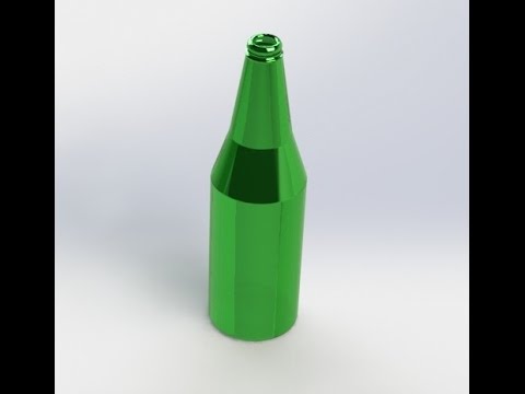 ► SolidWorks 2016 Tutorial | Green Glass Bottle Designing €€€ Video